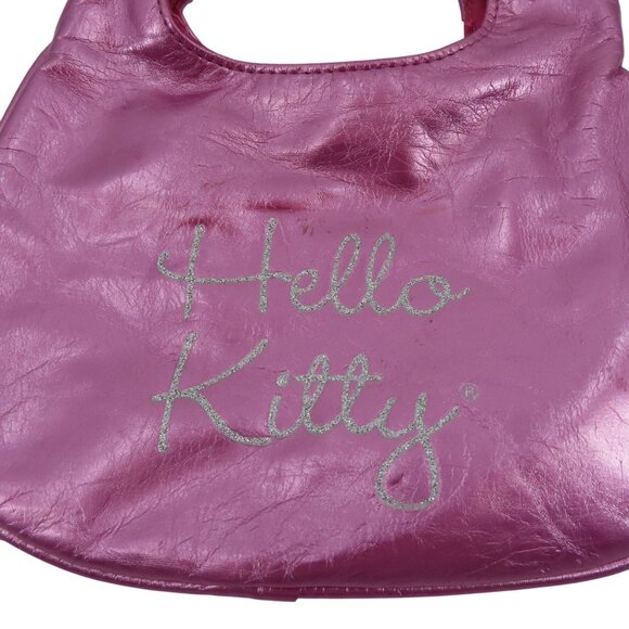 Sanrio Hello Kitty 2011 Pink Silver Metallic Glittered Girls Shoulder Bag Purse - Picture 9 of 13